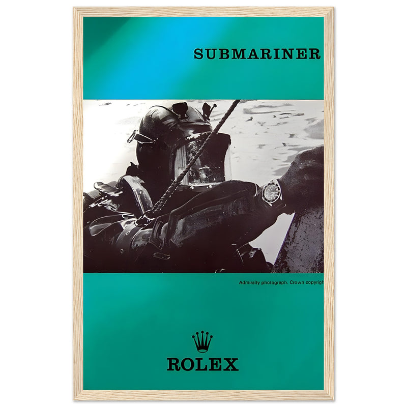 Rolex Submariner Diver Vintage Poster Ad