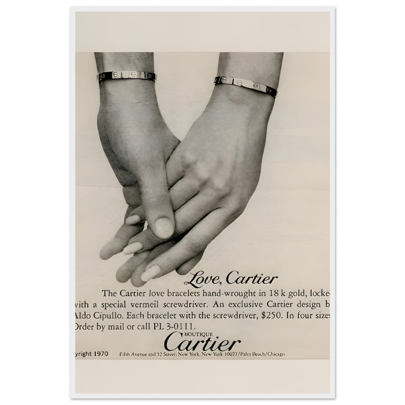 Cartier Love Bangles Vintage Poster