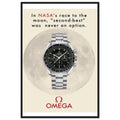 Omega Race to the Moon Vintage Poster Ad