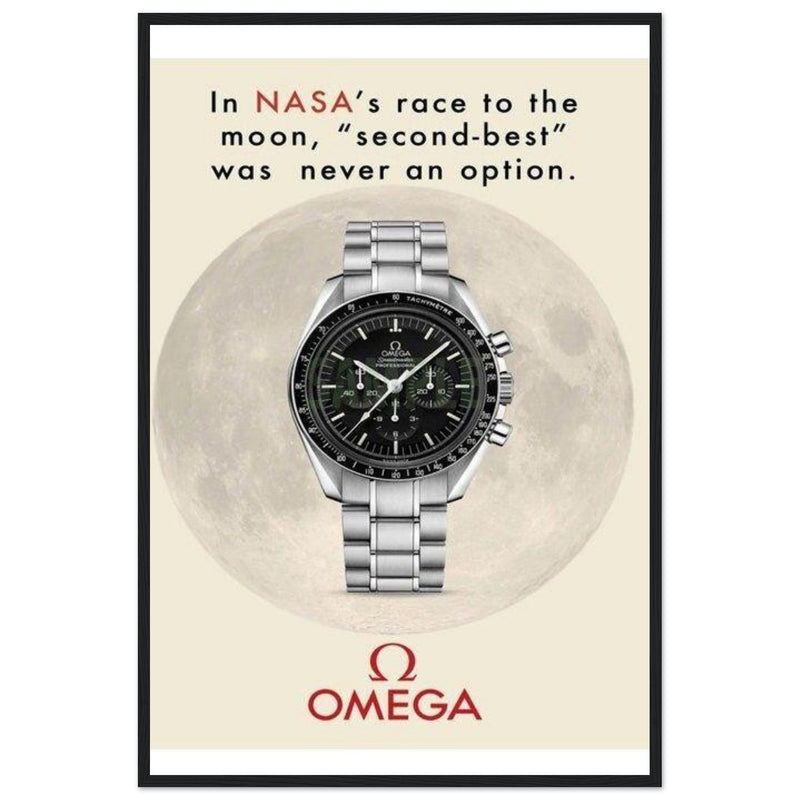Omega Race to the Moon Vintage Poster Ad