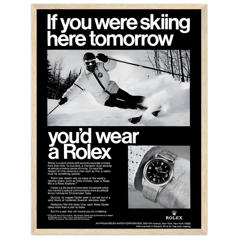 Rolex Ski Vintage Poster Ad