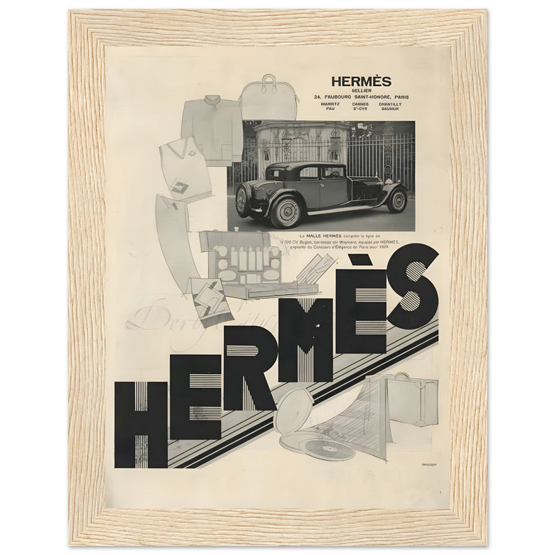 Hermes Fashion Vintage Poster Ad