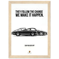 Porsche Can You Keep Up Vintage Poster Ad