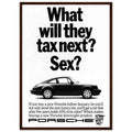Porsche Tax Vintage Poster Ad