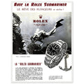 Avec La Rolex Submariner Vintage Poster Ad