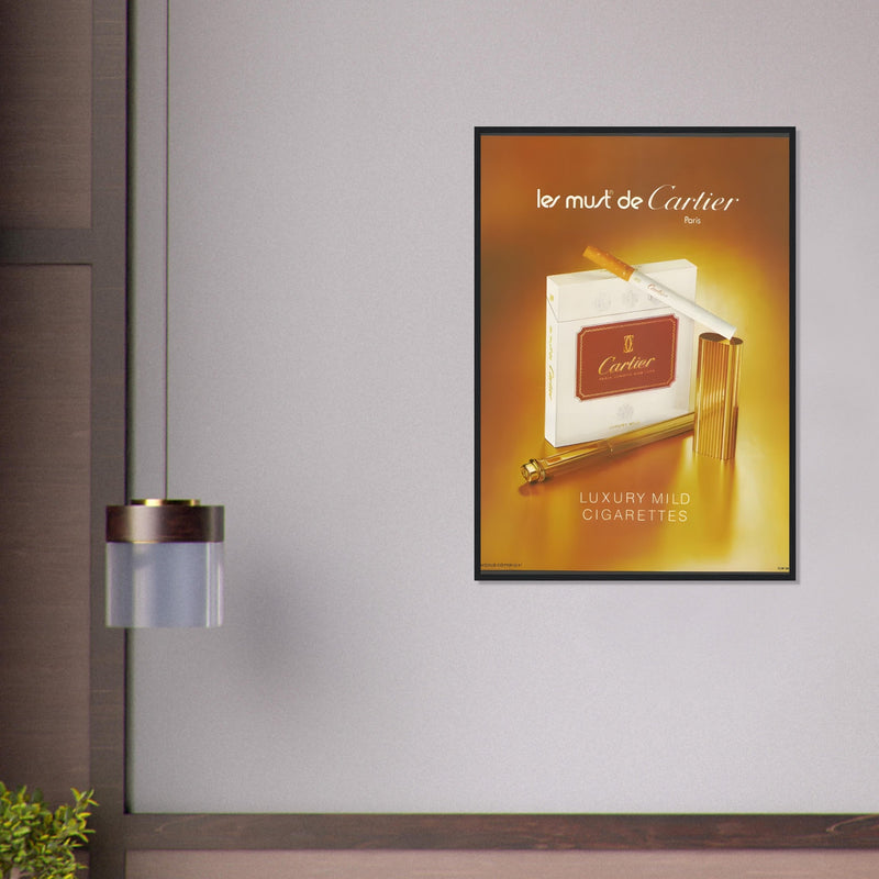 Cartier Luxury Mild Cigarettes Vintage Poster Ad