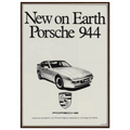 Porsche 944 New on Earth Vintage Poster Ad
