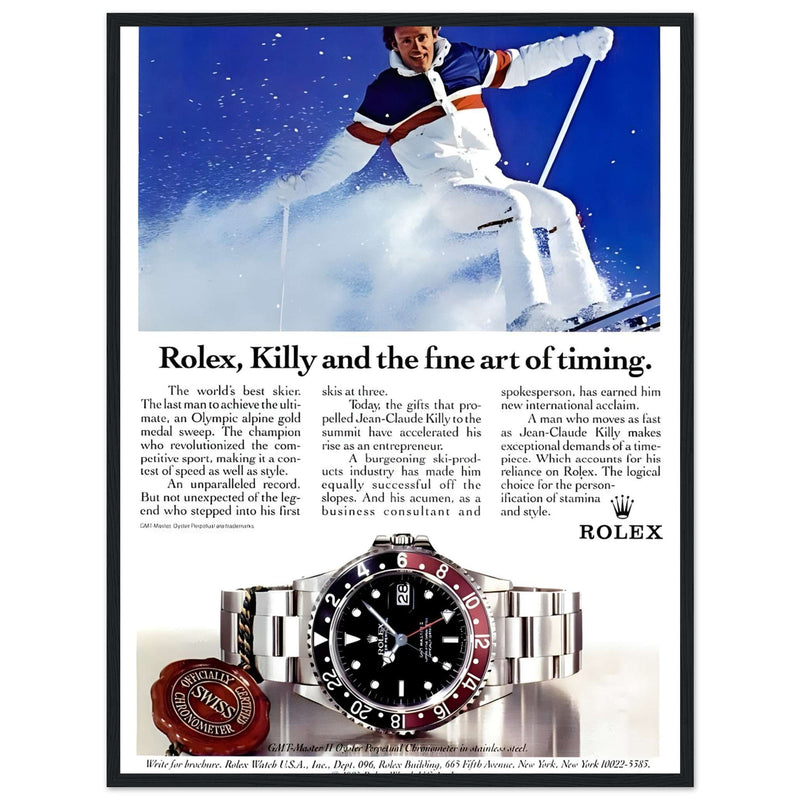 Rolex Alpine Gold Medal Sweep Vintage Poster
