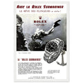 Avec La Rolex Submariner Vintage Poster Ad