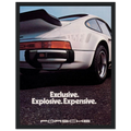 Porsche - Exclusive, Explosive, Expensive Vintage Poster
