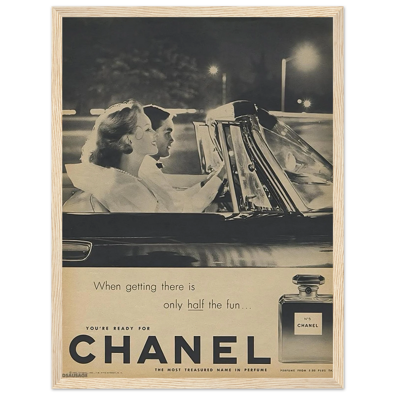 Chanel Vintage Poster Ad - 1950s