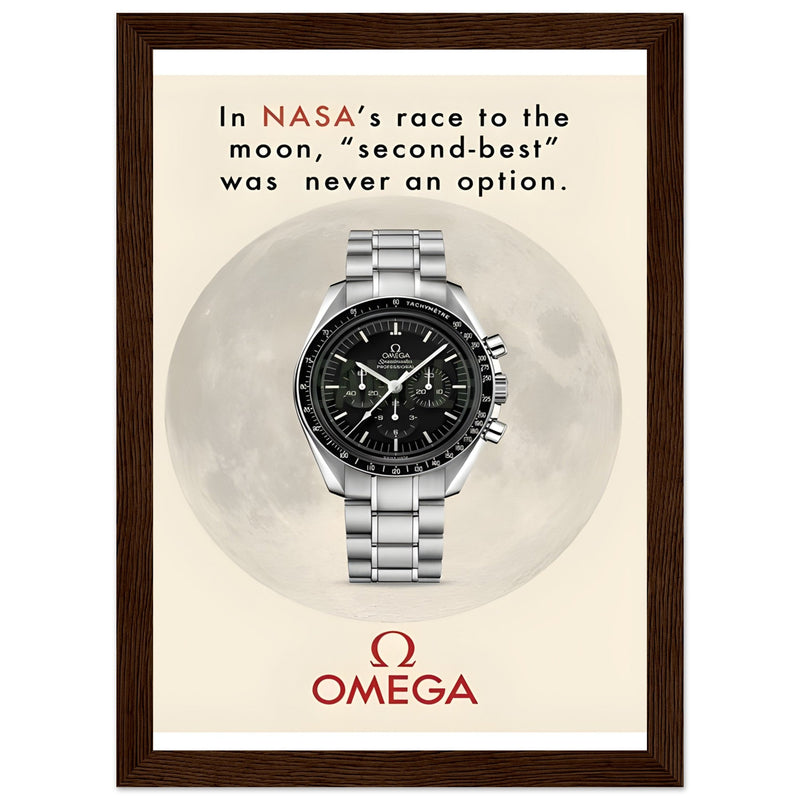 Omega Race to the Moon Vintage Poster Ad