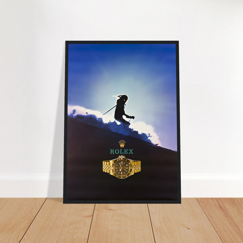 Rolex Skiing Vintage Poster Ad