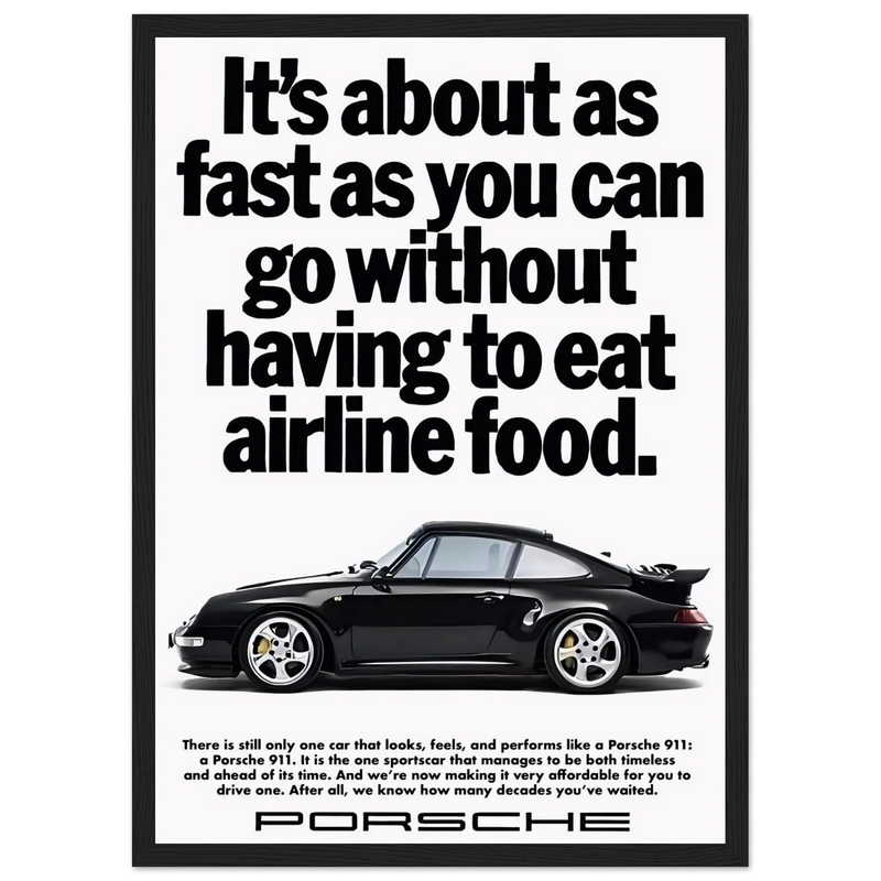 Porsche 911 Vintage Poster - Airline Food