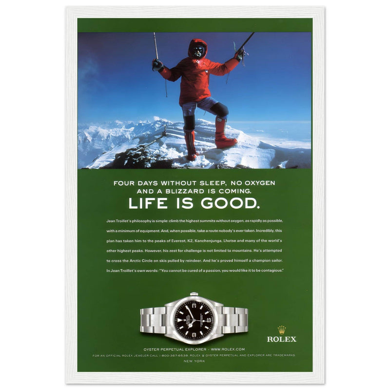Rolex Life is Good Vintage Poster Ad