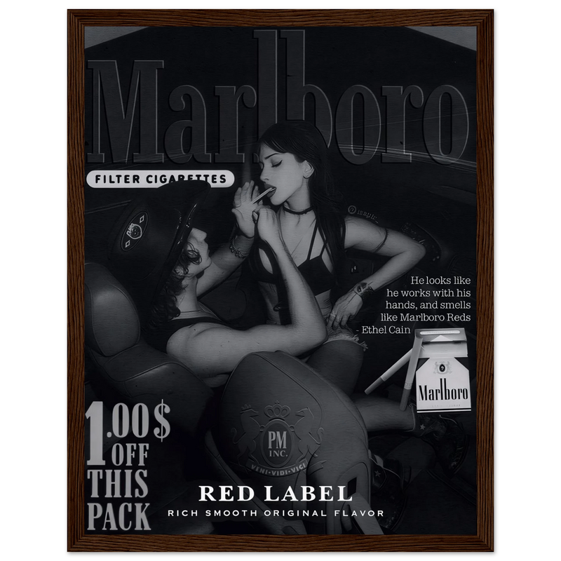 Marlboro Red Label Vintage Ad Poster