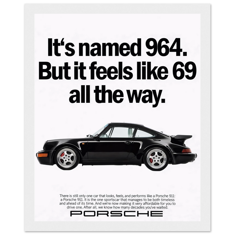 Porsche 964 - 69 Vintage Ad Poster