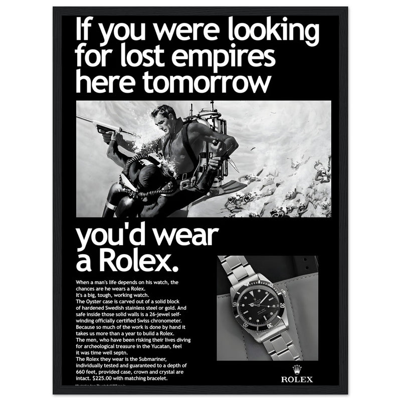 Rolex Submariner Vintage Poster Ad