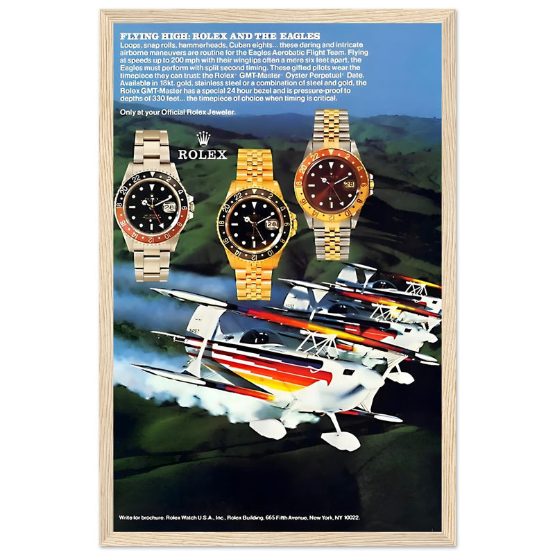 Rolex GMT Master Vintage Poster Ad
