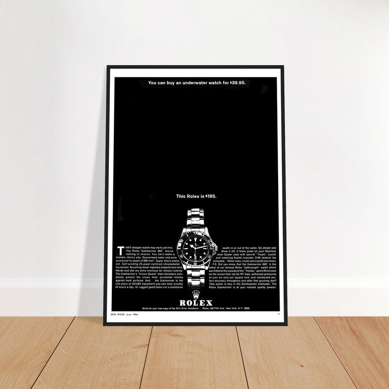 Rolex Submariner Vintage Poster Ad