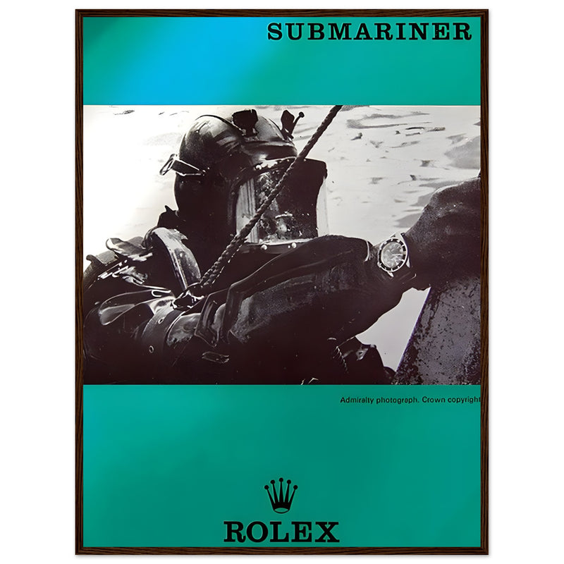 Rolex Submariner Diver Vintage Poster Ad