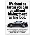 Porsche 911 Vintage Poster - Airline Food