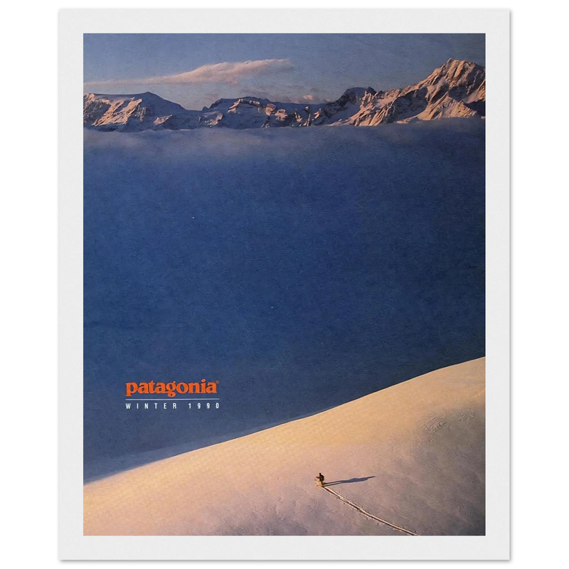 Patagonia Vintage Poster Ad - Winter 1990