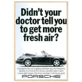 Porsche 911 Fresh Air Vintage Poster Ad