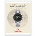 Omega Race to the Moon Vintage Poster Ad