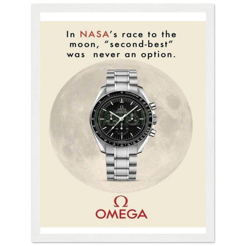 Omega Race to the Moon Vintage Poster Ad