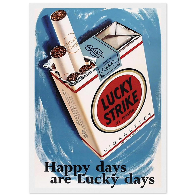 Lucky Strike Vintage Poster - Happy Days