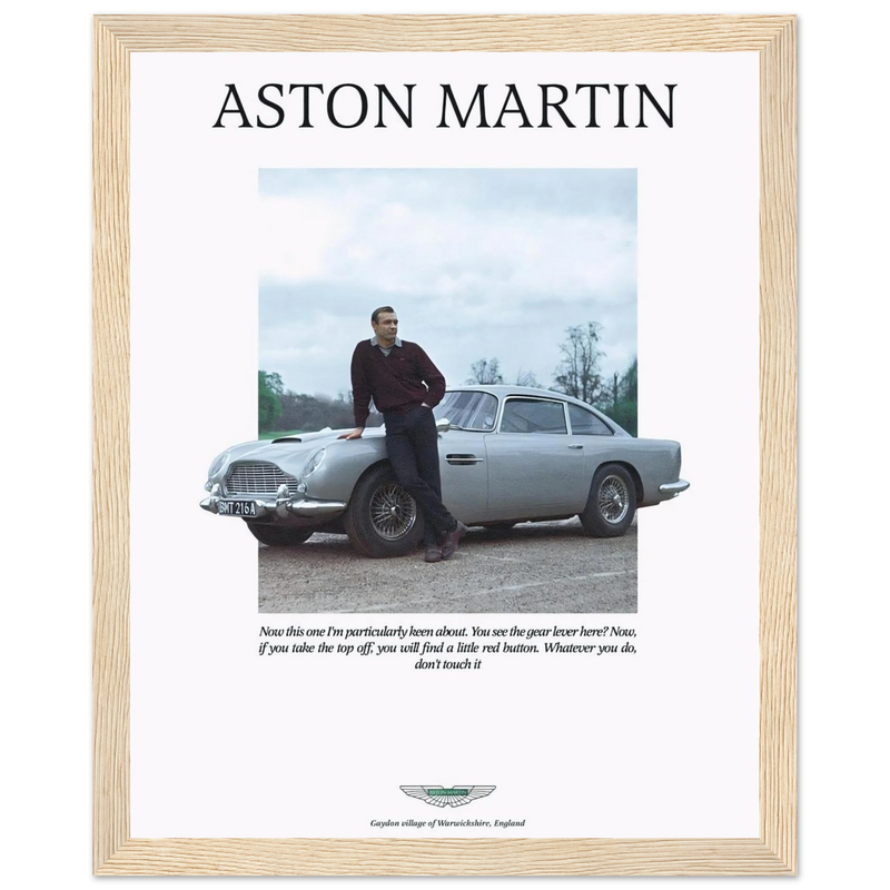 Aston Martin Vintage Poster Ad - 1964 James Bond Goldfinger