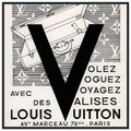 Louis Vuitton Nice, Paris Vintage Poster Ad