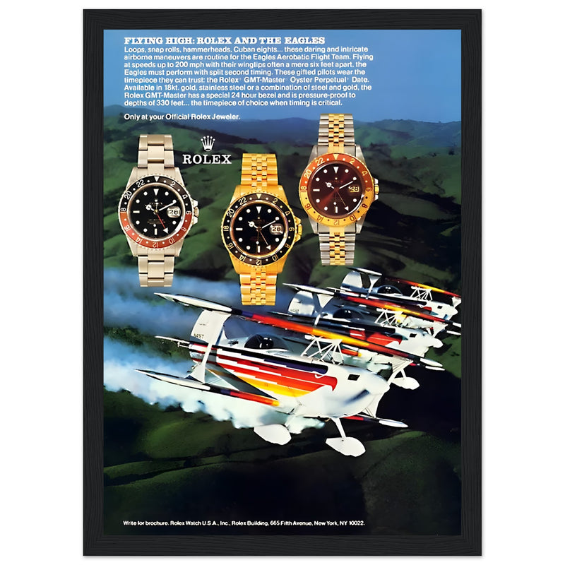 Rolex GMT Master Vintage Poster Ad