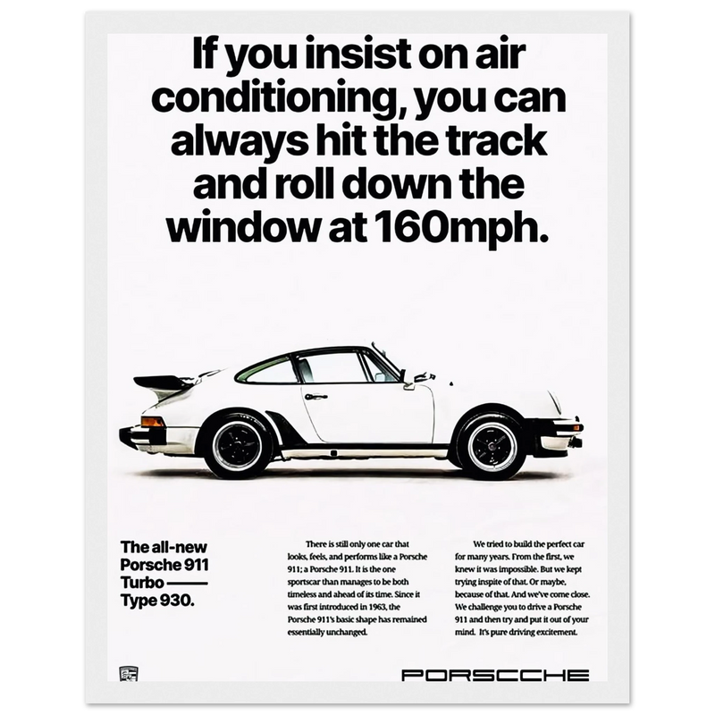Porsche All New 911 Vintage Poster