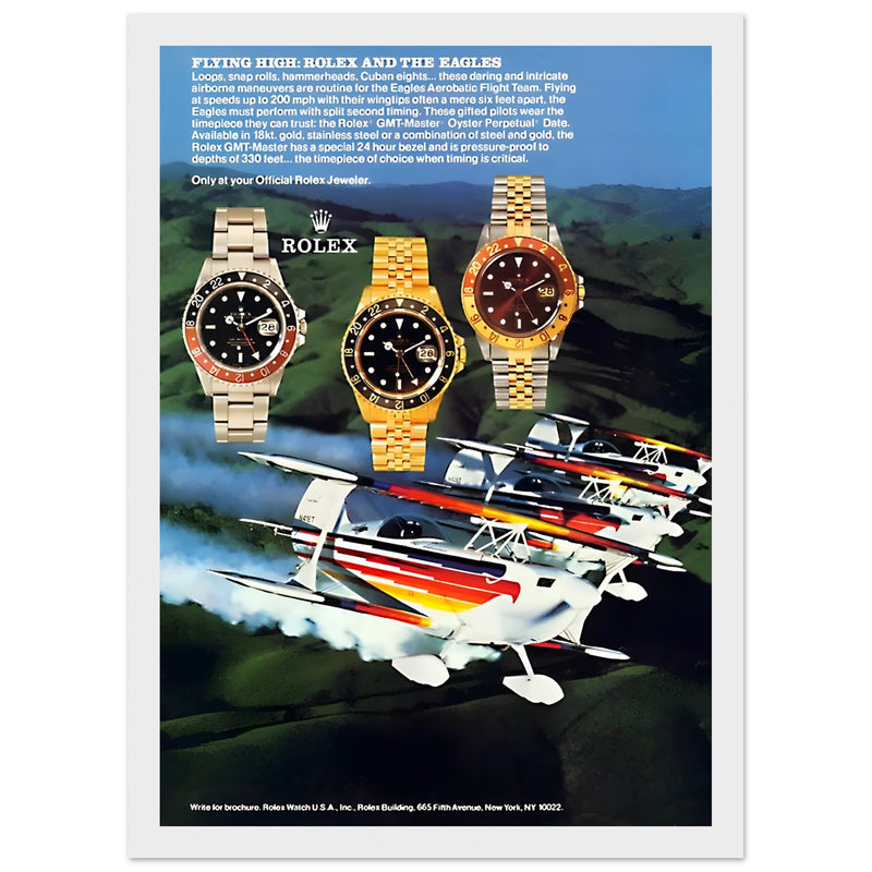 Rolex GMT Master Vintage Poster Ad