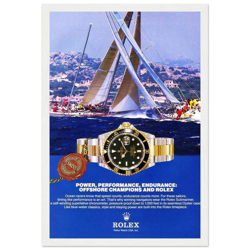 Rolex Submariner Offshore Champions Vintage Poster Ad