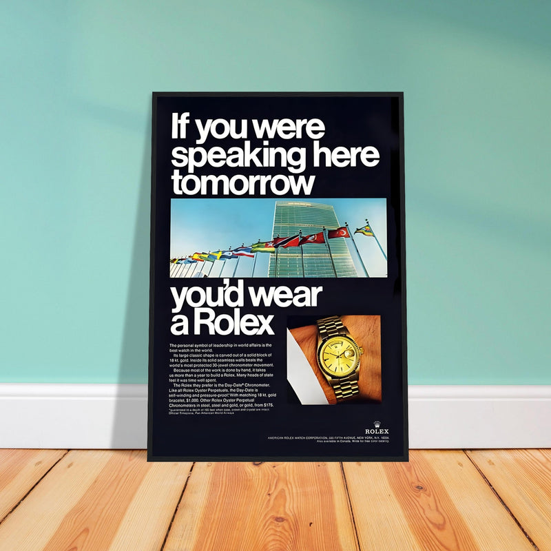 Rolex Day-Date UN Vintage Poster Ad