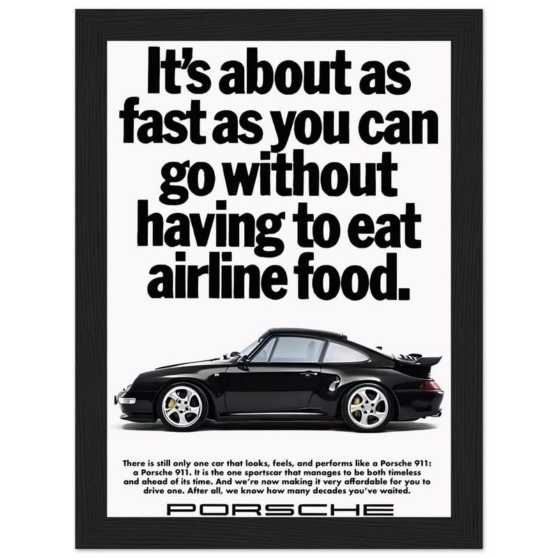 Porsche 911 Vintage Poster - Airline Food