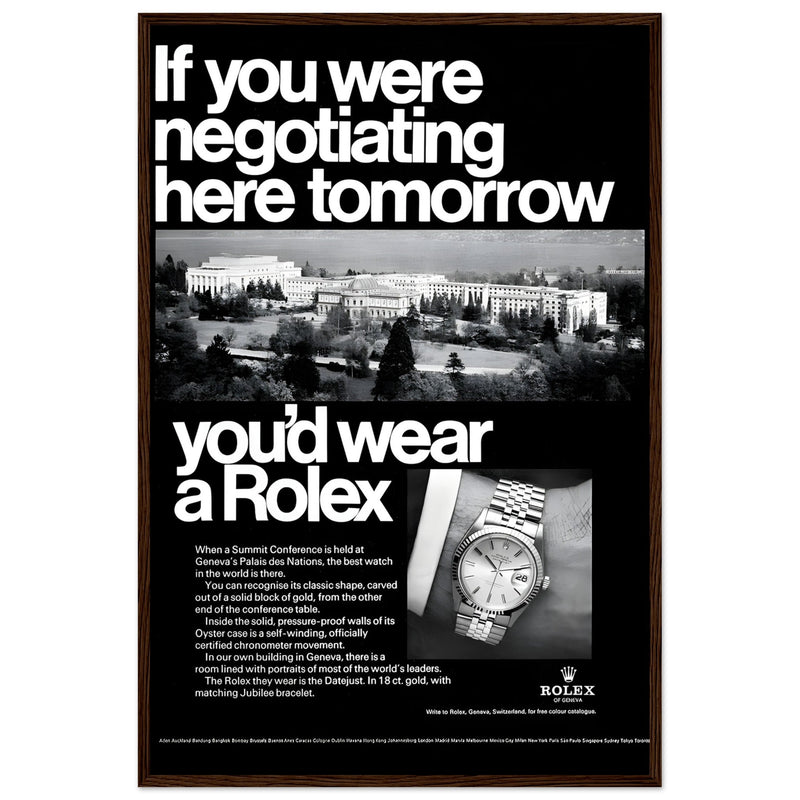 Rolex Datejust Geneva Vintage Poster Ad