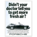 Porsche 911 Fresh Air Vintage Poster Ad