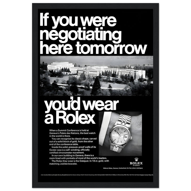 Rolex Datejust Geneva Vintage Poster Ad