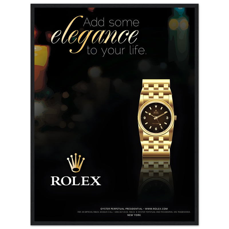Rolex Elegance Vintage Poster Ad