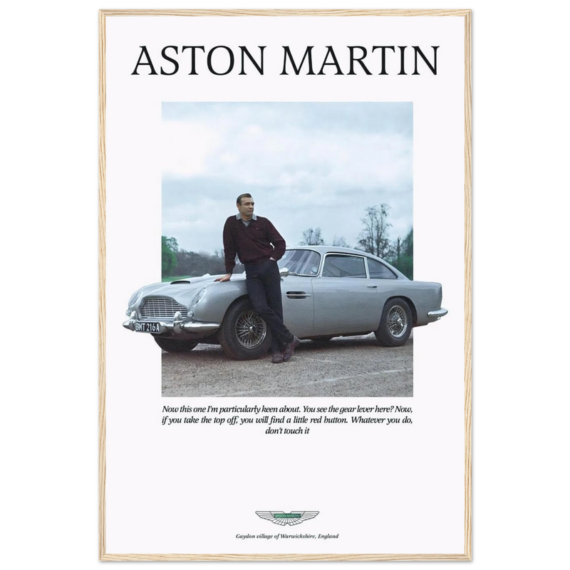 Aston Martin Vintage Poster Ad - 1964 James Bond Goldfinger
