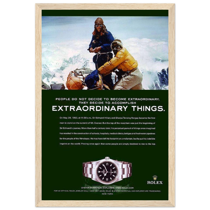 Rolex Oyster Perpetual Explorer Vintage Poster Ad
