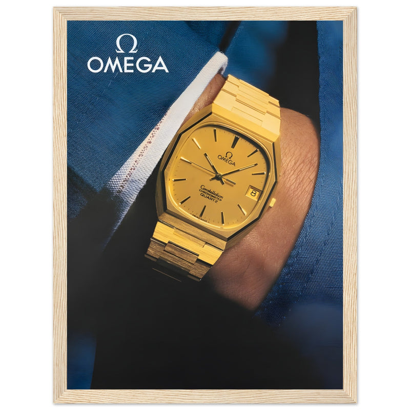 Omega Gold Vintage Poster Ad