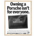 Porsche - It's not for everyone Vintage Poster Ad
