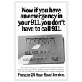 Porche 24 Road Assistance Vintage Poster Ad