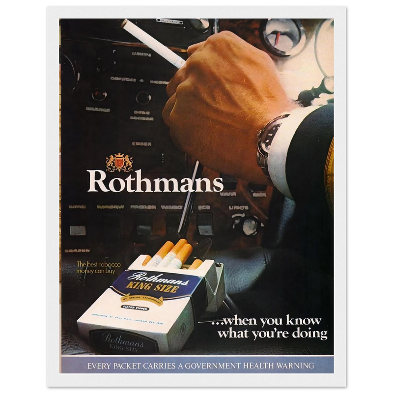 Rothmans Vintage Poster Ad - Rothman Kingsize