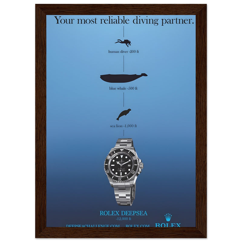 Rolex Deepsea Vintage Poster Ad